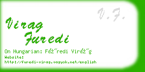 virag furedi business card